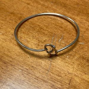 Elsa Peretti Tiffany double heart bangle bracelet